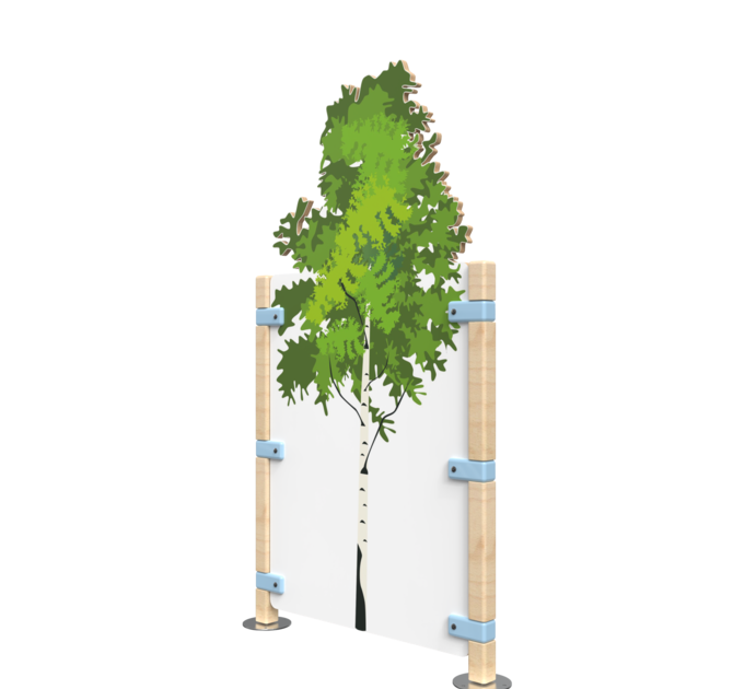 Hekwerk voor een speelhoek voor kinderen met een boom | IKC Hekwerken