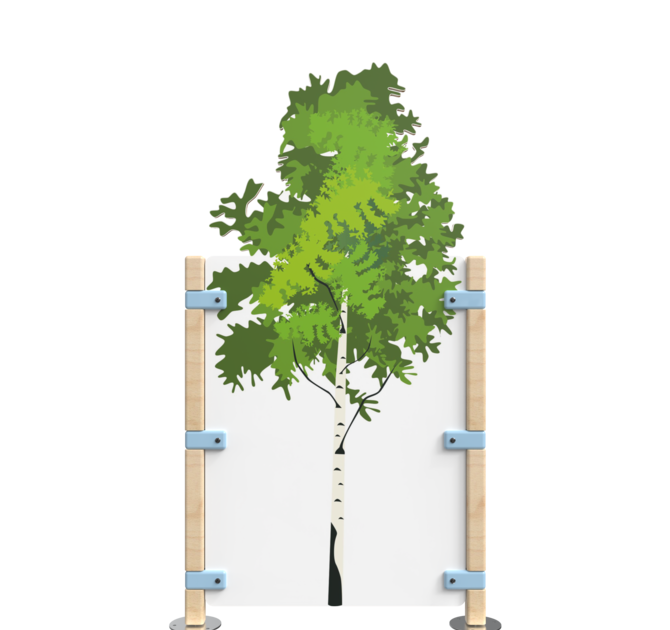 Hekwerk voor een speelhoek voor kinderen met een boom | IKC Hekwerken