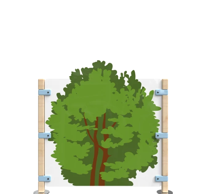 Een bosachtig hekwerk voor een speelhoek voor kinderen | IKC Hekwerken