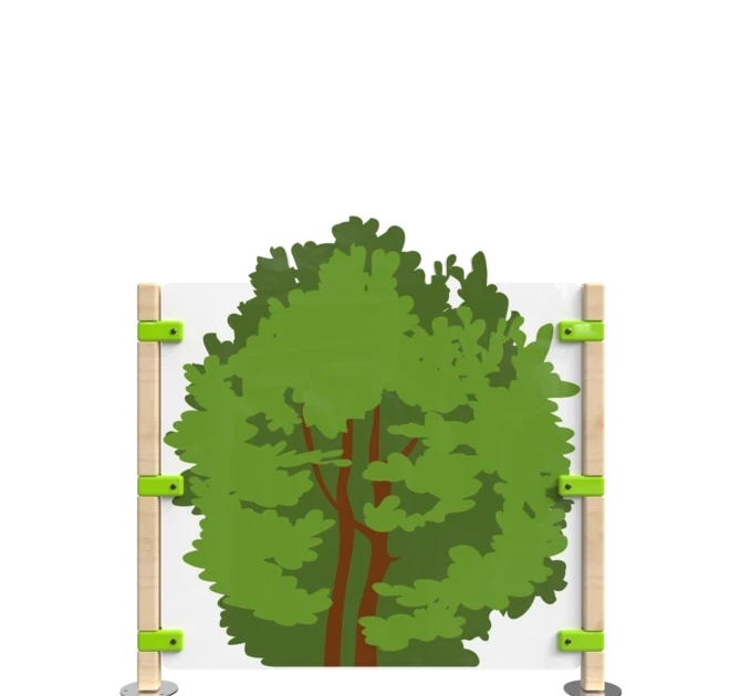 Hekwerk voor kinderhoek met de uitstraling van een bos | IKC Hekwerken