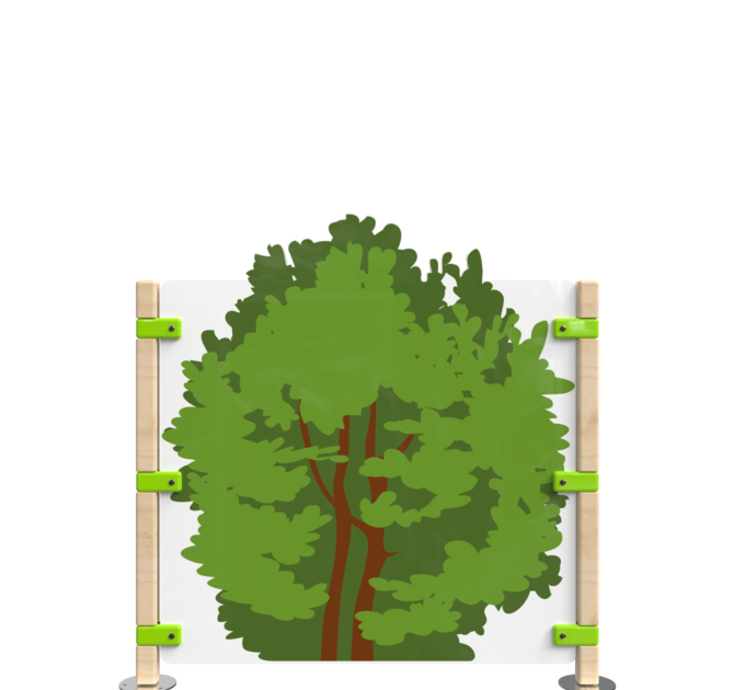 Hekwerk voor kinderhoek met de uitstraling van een bos | IKC Hekwerken