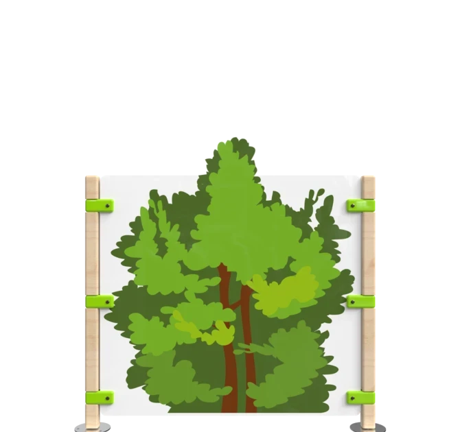 Hekwerk voor kinderhoek met de uitstraling van een bos | IKC Hekwerken