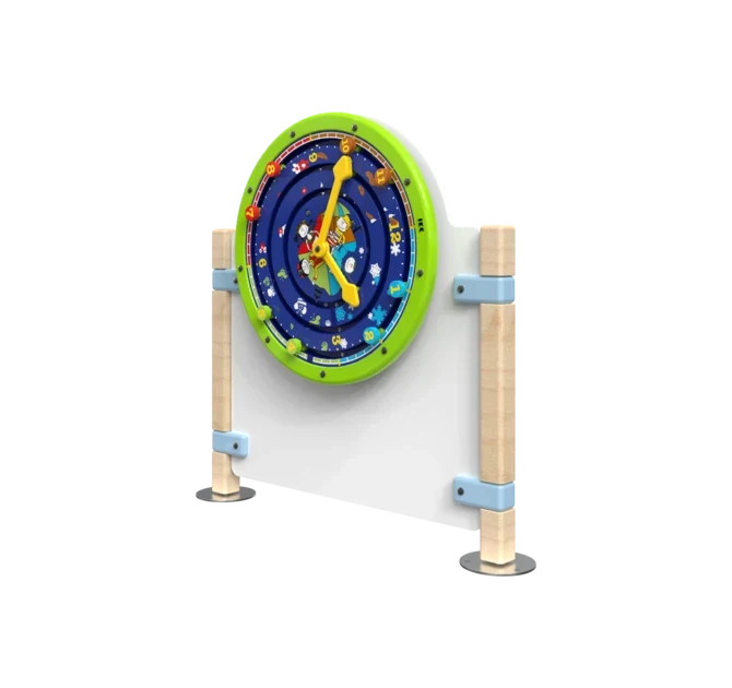 Laag hekwerk voor kinderhoek met een speelwiel wandspel | IKC Hekwerken