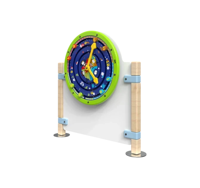 Laag hekwerk voor kinderhoek met een speelwiel wandspel | IKC Hekwerken