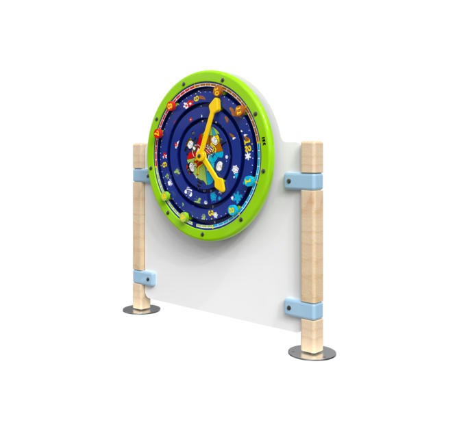 Laag hekwerk voor kinderhoek met een speelwiel wandspel | IKC Hekwerken