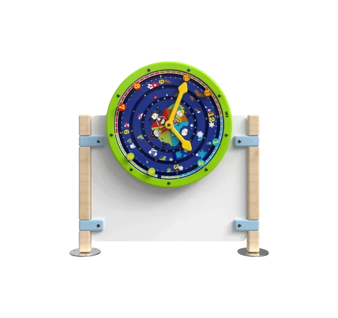 Laag hekwerk voor kinderhoek met een speelwiel wandspel | IKC Hekwerken