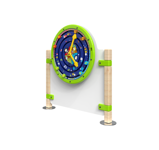 Laag hekwerk voor kinderhoek met een speelwiel wandspel | IKC Hekwerken