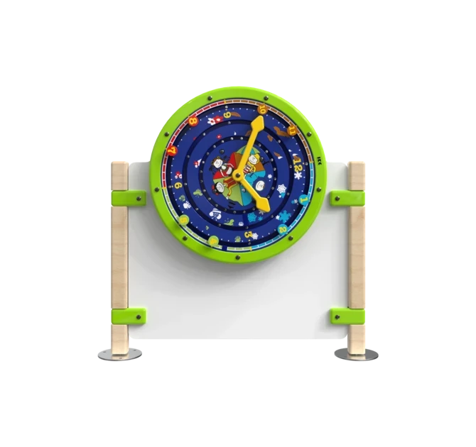 Laag hekwerk voor kinderhoek met een speelwiel wandspel | IKC Hekwerken