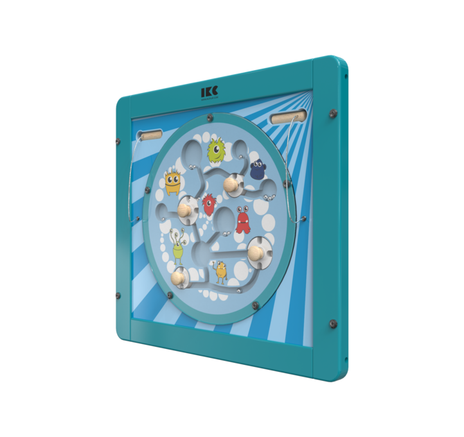 Verplaats de ballen door de magneten en de draaischijven te gebruiken | IKC wandspellen en muurspellen voor kinderen