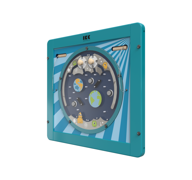 Gebruik de magneten en de draaischijven om de ballen te verplaatsen | IKC wandspellen