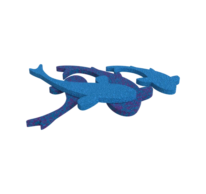 Diverse speelvloer elementen vissen | EPDM vloer