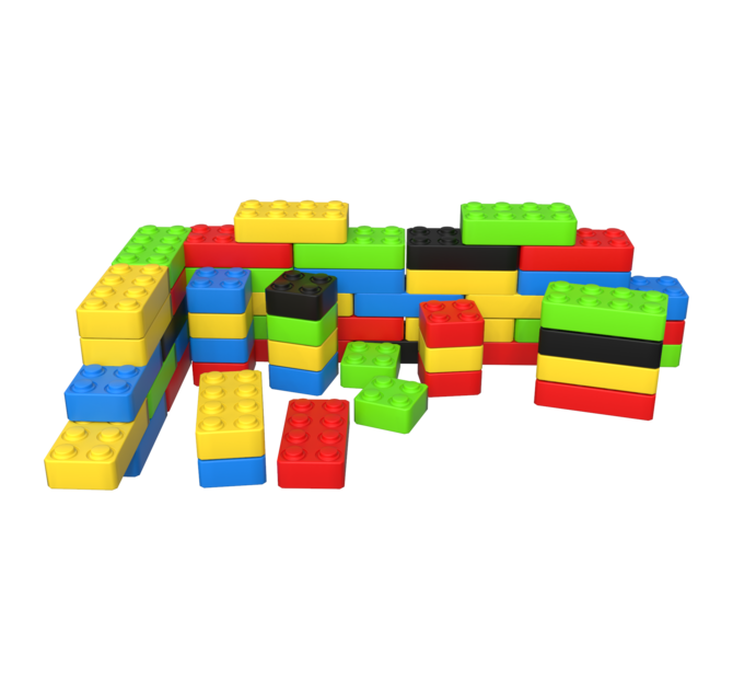 Speelblokken bouwstenen om te stapelen
