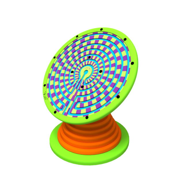 Speelsysteem voor in de kinderhoek draai het speelsysteem om de bal door het doolhof te leiden | IKC speelsystemen