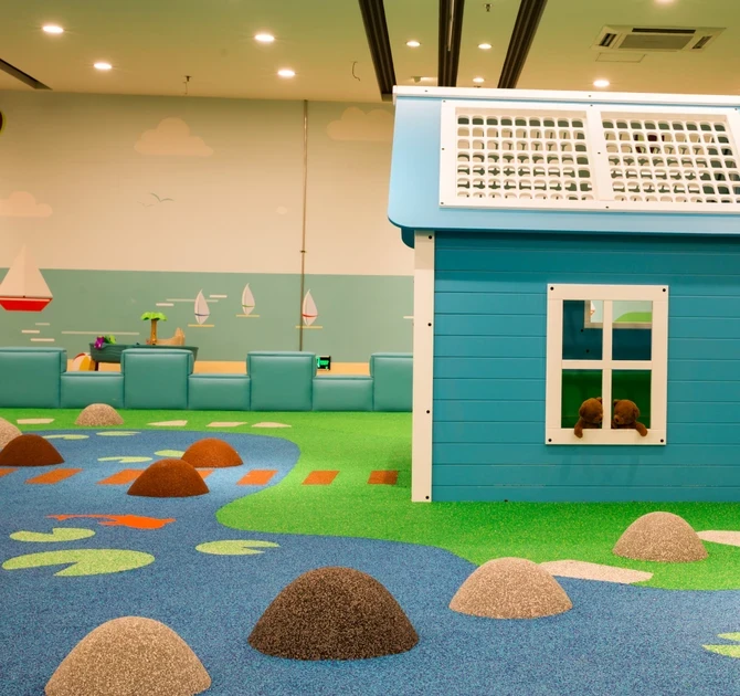 figuren van EPDM voor in een kinderhoek of speelruimte