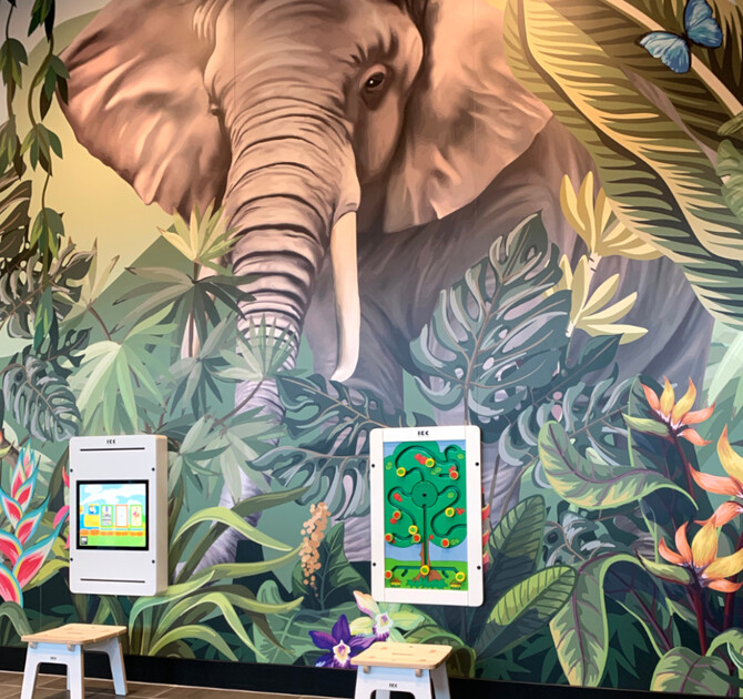 voorbeeld van een forex wand in een speelhoek voor kinderen