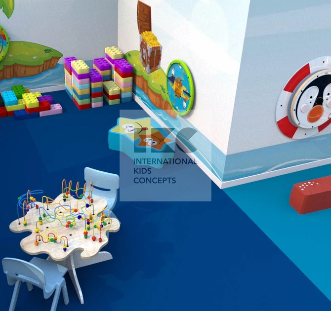 Детский развивающий центр 120 м2 в Морском стиле