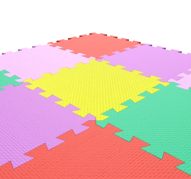 een puzzel vloer met puzzel stukken voor een zachte ondergrond en extra speelwaarde in uw kinderhoek