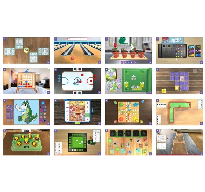 Software die op de touchtable interactieve familie speeltafel staat meerdere spellen die kinderen samen kunnen spelen