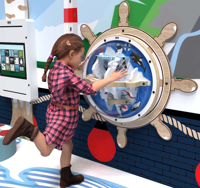 Op deze afbeelding staat een wandspel Tip of the iceberg