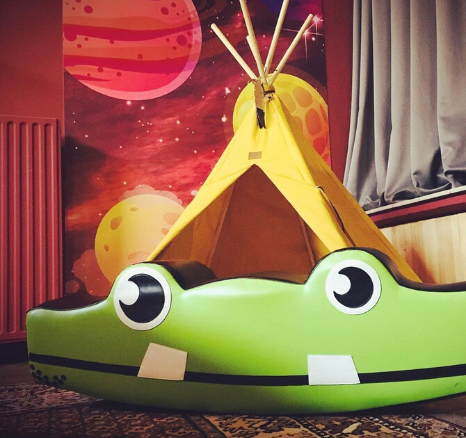 IKC De Berken Sfeercafe Maldegem ruimte thema speelhoek in cafe