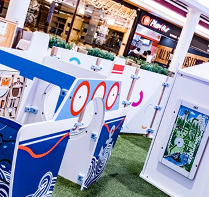 IKC speelruimte in winkelcentrum in Artea Centro Comercial in Leioa, Spanje