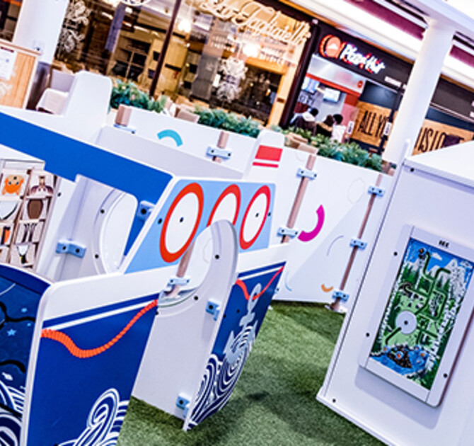 IKC speelruimte in winkelcentrum in Artea Centro Comercial in Leioa, Spanje