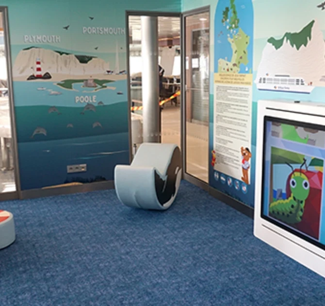 Speelruimte voor kinderen op cruiseschip