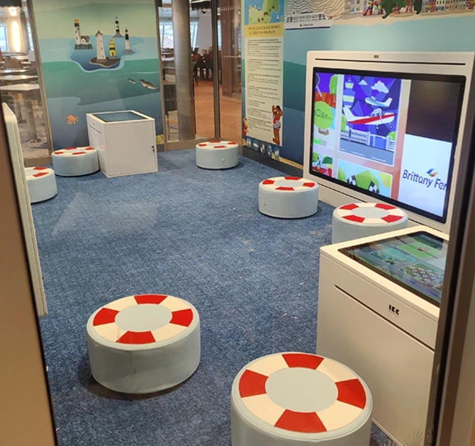 Kinderhoek op cruiseschip van Brittany Ferries
