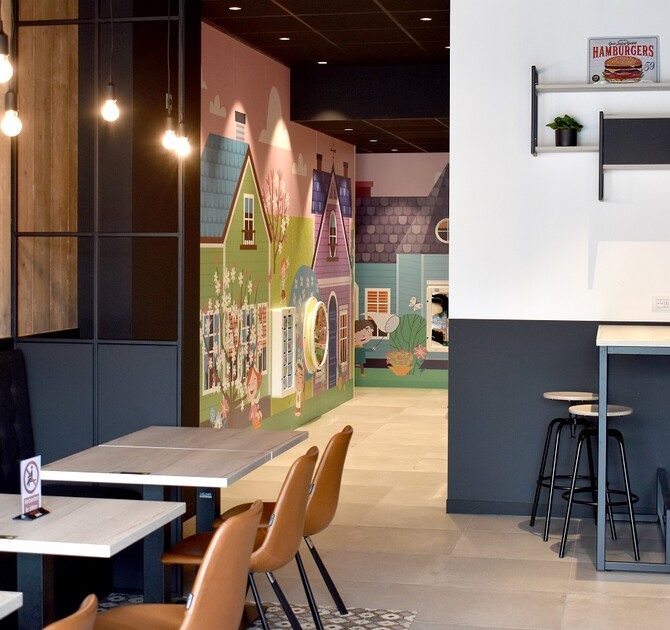 Kinderhoek in cafetaria 