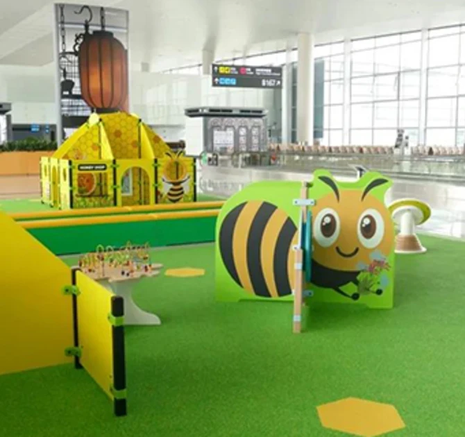 speelruimte bij de gates op de luchthaven