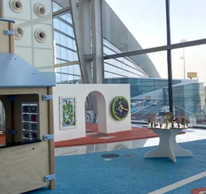 speelhoek voor kinderen op Guangzhou Baiyun International Airport