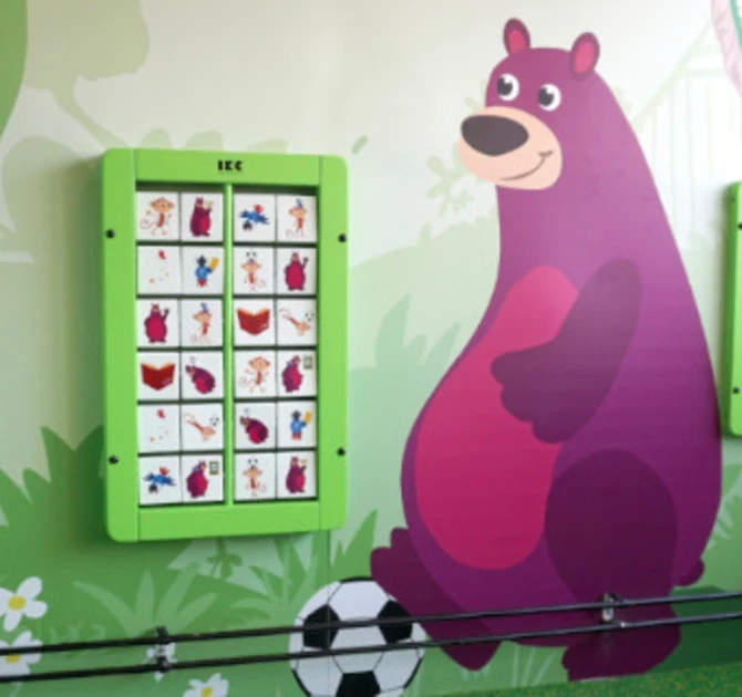 wandspellen in een voetbalkantine en een thema muurdesign