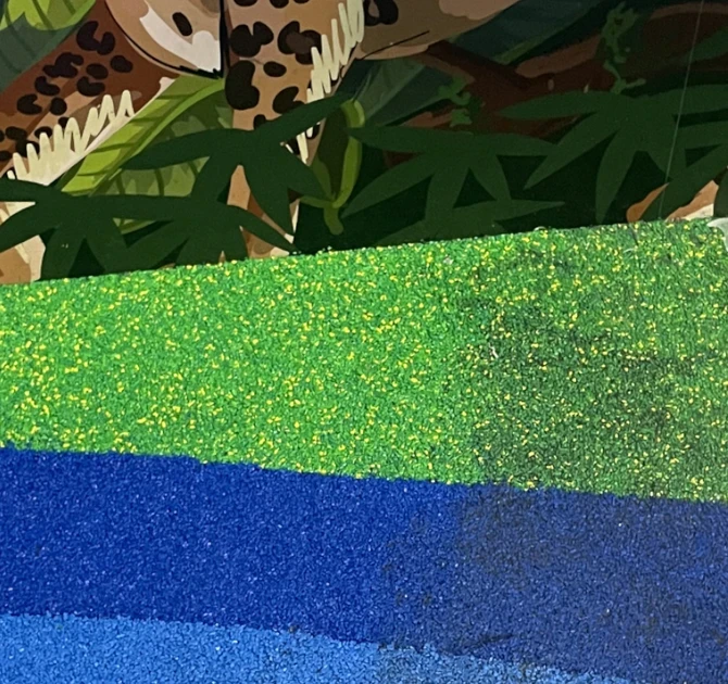 EPDM speelvloer wordt schoongemaakt