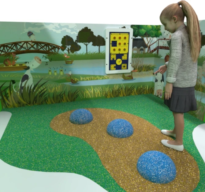 this image shows a concept of the play floor, EPDM Glitter