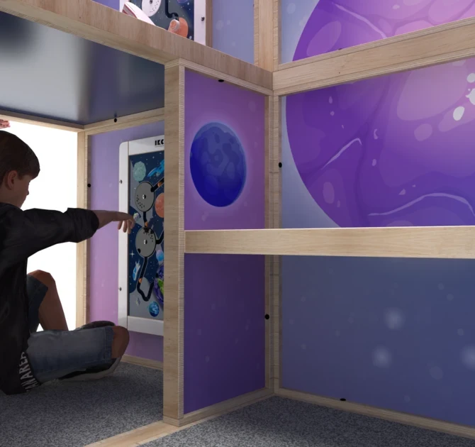 A view of inside the Play@IKC play module