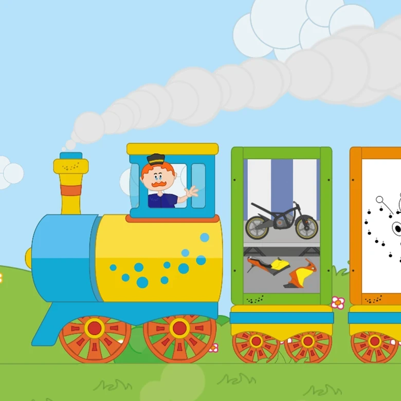 Op deze afbeelding staat Game train software 