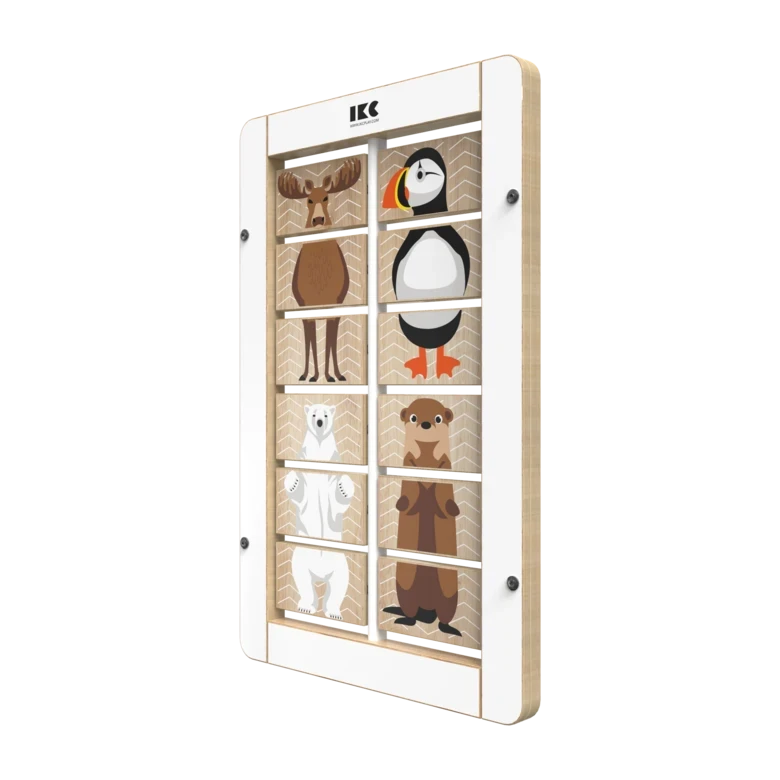 Op deze afbeelding staat wandspel Animal fusion uit de IKC wandspellen collectie