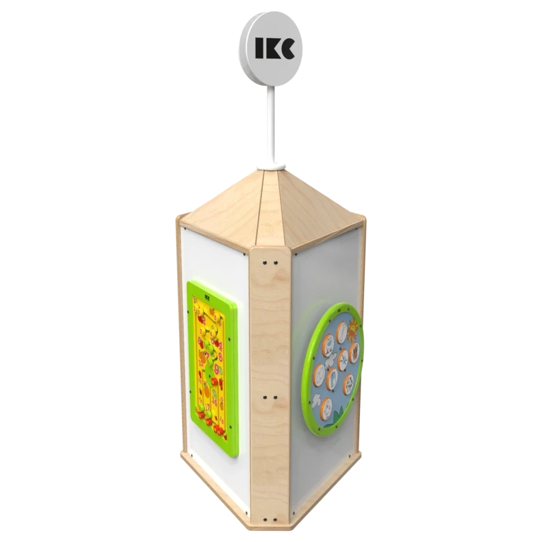 Op deze afbeelding staat een interactief speelsysteem Playtower touch wood