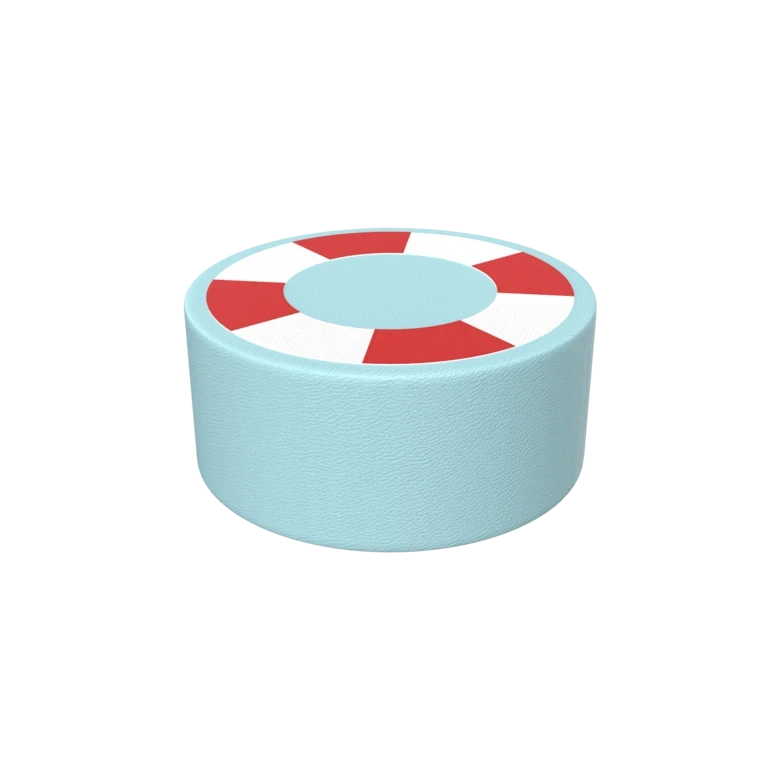 De Softplay Life Buoy is een handgemaakt zacht zitmeubel voor uw kinderhoek