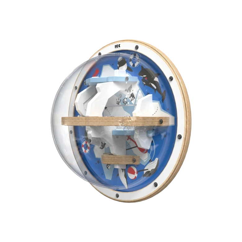 wandspel draai het speelwiel om het balletje te verplaatsen | IKC Wandspellen