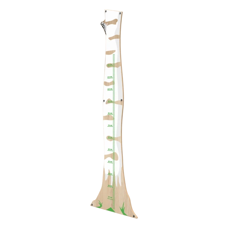 Een meetlat met een berkenhouten uitstraling voor uw kinderhoek | IKC speelsystemen