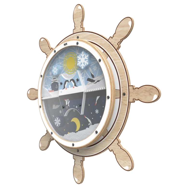 Een wandplaat met de uitstraling van een stuurwiel voor uw kinderhoek | IKC Speelsystemen