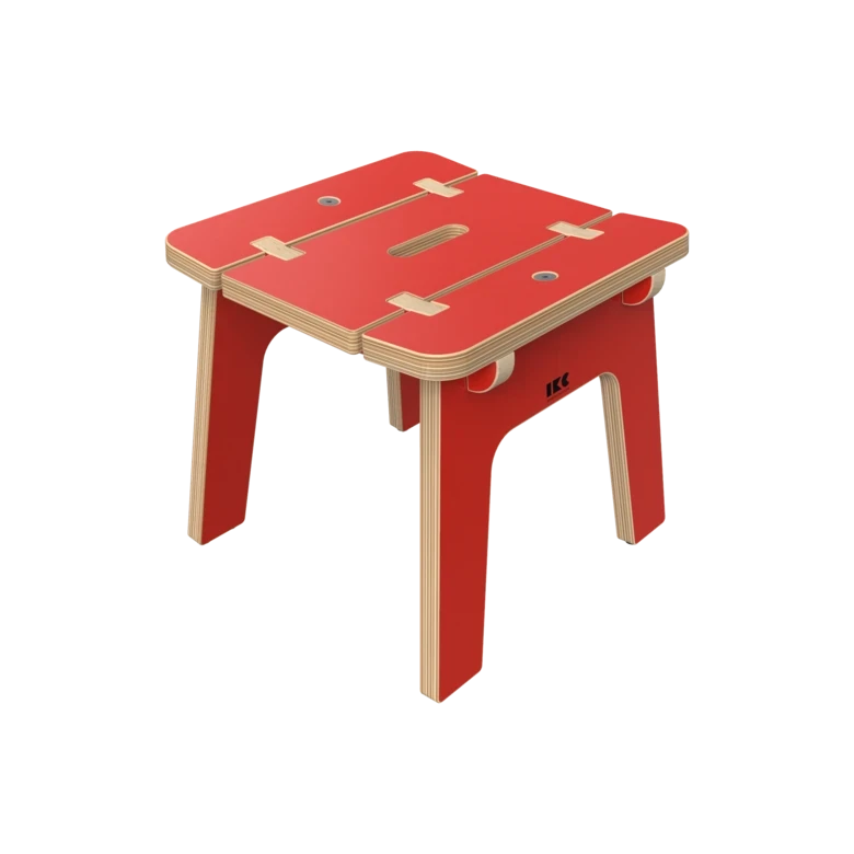 Rode houten kinderkrukjes | IKC Kindermeubels