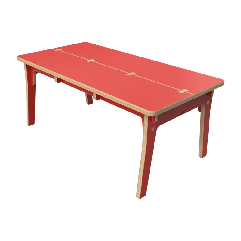 Houten tafel voor kinderen rood | IKC Kindermeubels