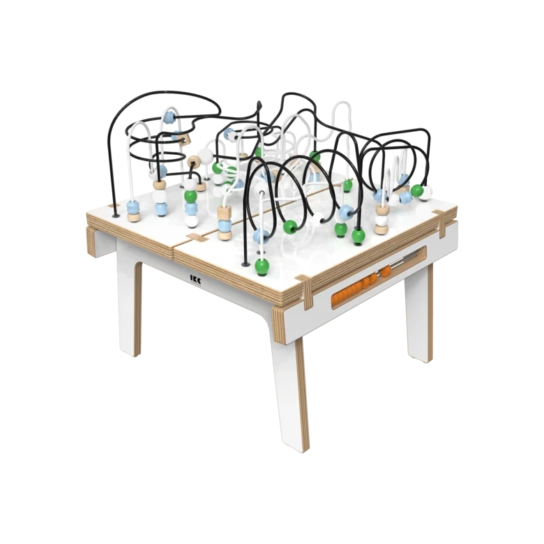 Wit houten kralentafel voor kinderen | IKC Kindermeubels