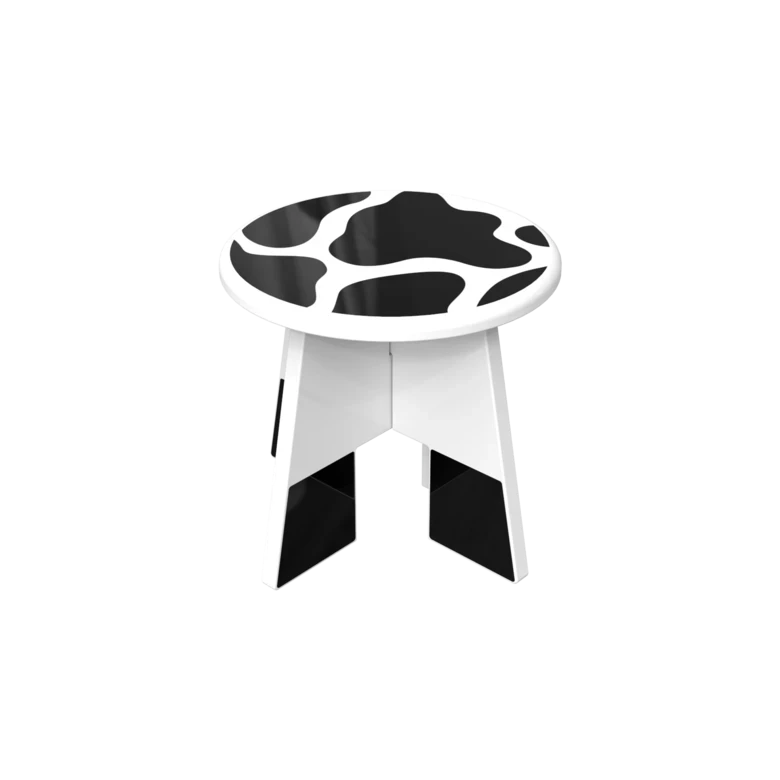 Het koeien kinderkrukje uit de dierenserie is perfect voor elke kinderhoek | IKC kindermeubels
