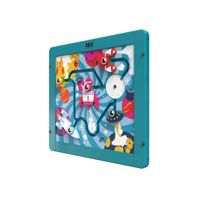 Plaats de ogen op de goede plaats door de draaischijven te gebruiken | IKC Wandspellen