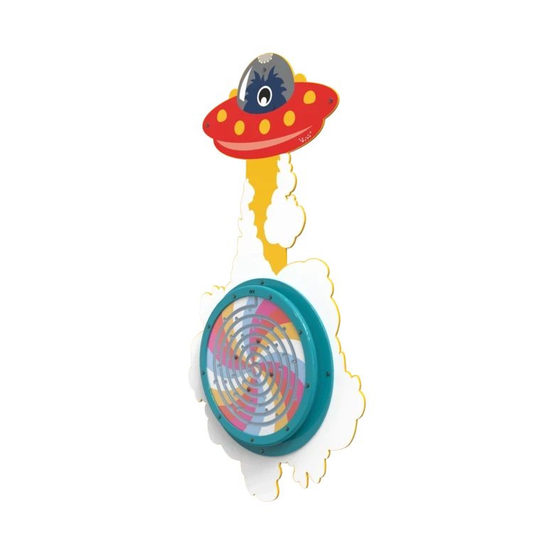 Een wandplaat voor het bevestigen van een draaiend wandspel | IKC speelsystemen