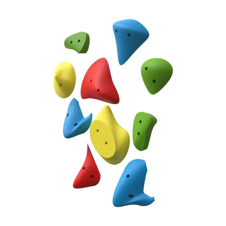 Klimgrepen voor aan een klimwand | IKC Speelvloeren en speelwanden