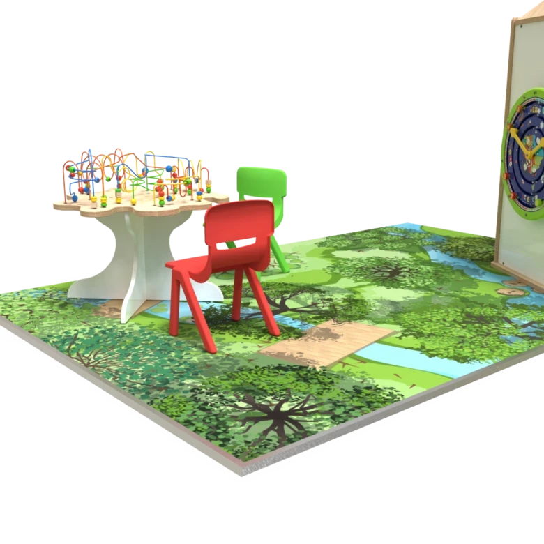 Voorbeeld van een design vinyl vloer voor een kinderhoek of speelruimte